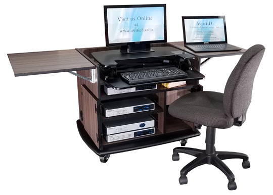 Mobile Workstation & Sit Stand Desk | AV Workstation Cart
